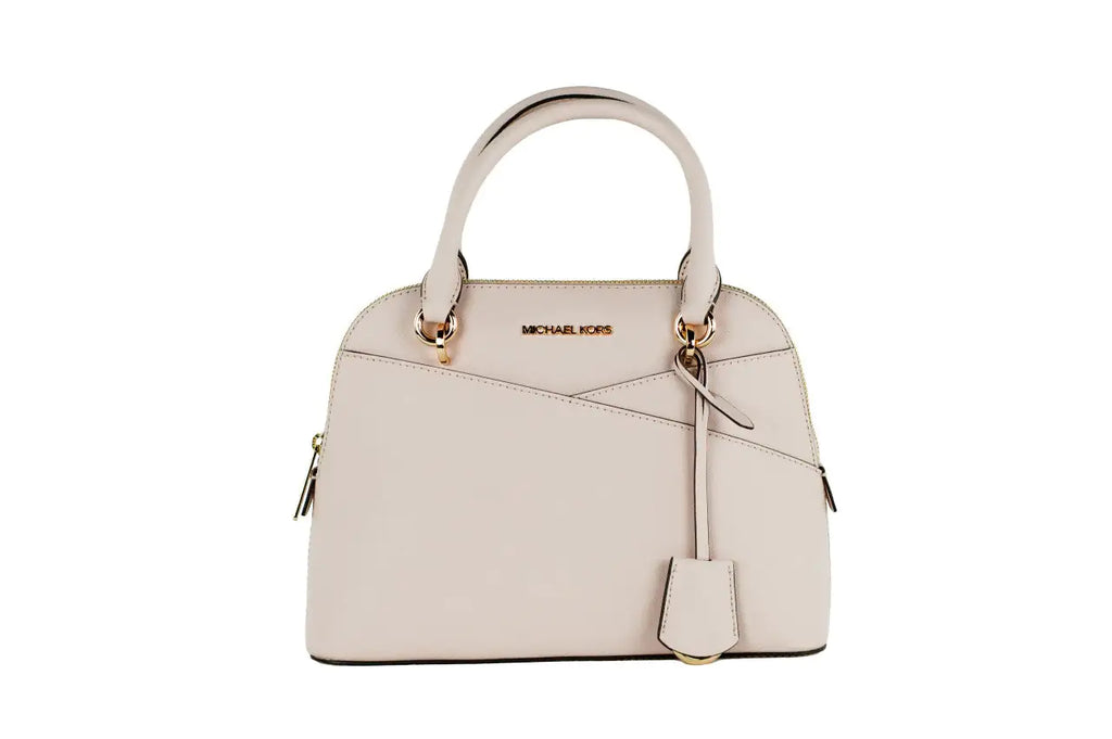 Michael Kors Jet Set Travel Medium Powder Blush Leather Dome X Cross Satchel Bag