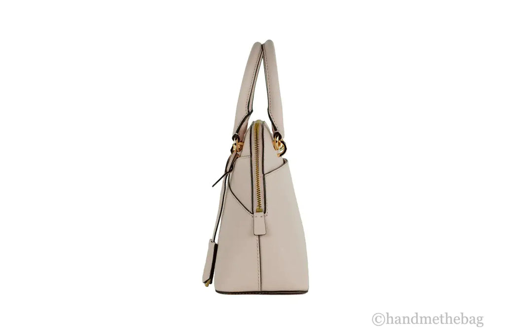 Michael Kors Jet Set Travel Medium Powder Blush Leather Dome X Cross Satchel Bag